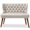 Baxton Studio Scarlett Beige Button-Tufting with Nailheads 2-Seater Loveseat 129-7081 - alternate 2